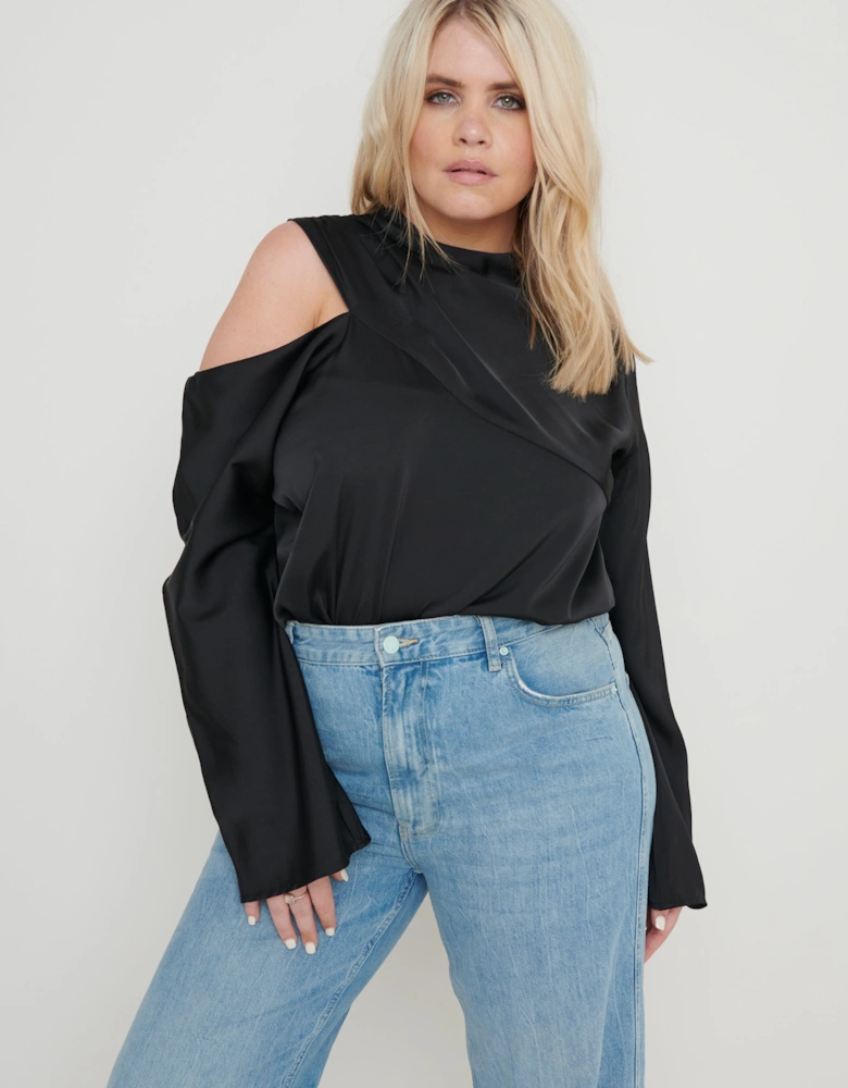Jett Asymmetric Blouse - Black