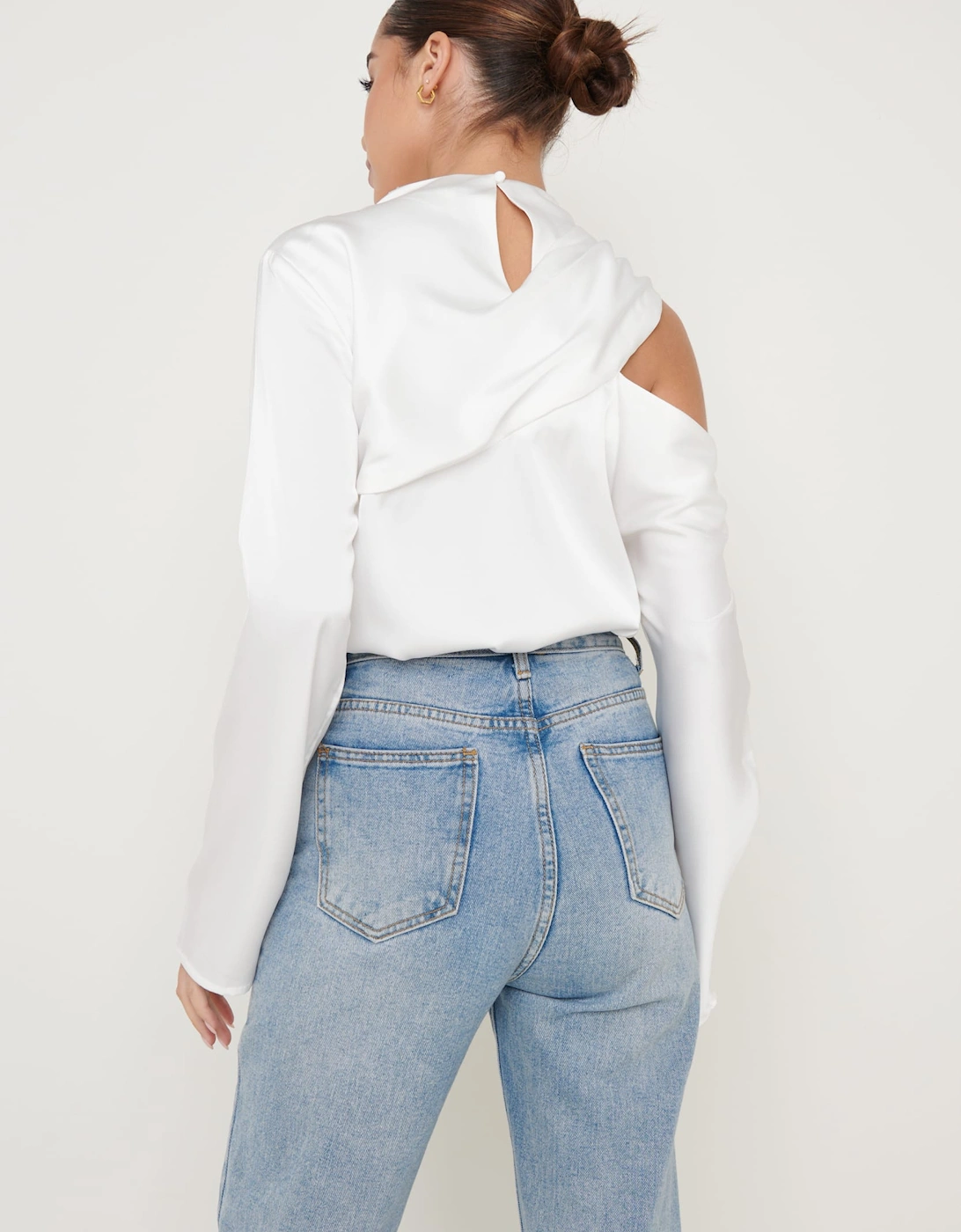 Jett Asymmetric Blouse - White