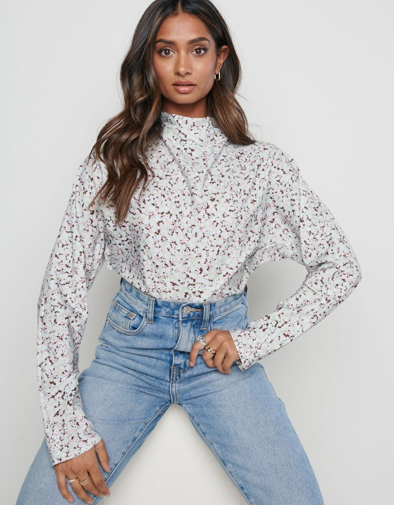 Bonnie Backless Blouse - Floral