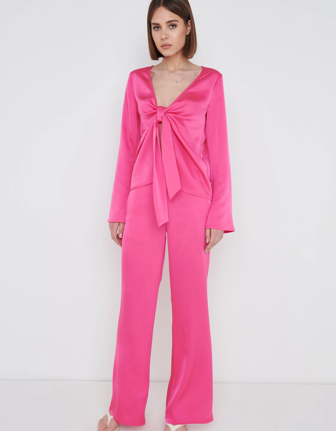 Ashley Straight Leg Trousers - Fuchsia