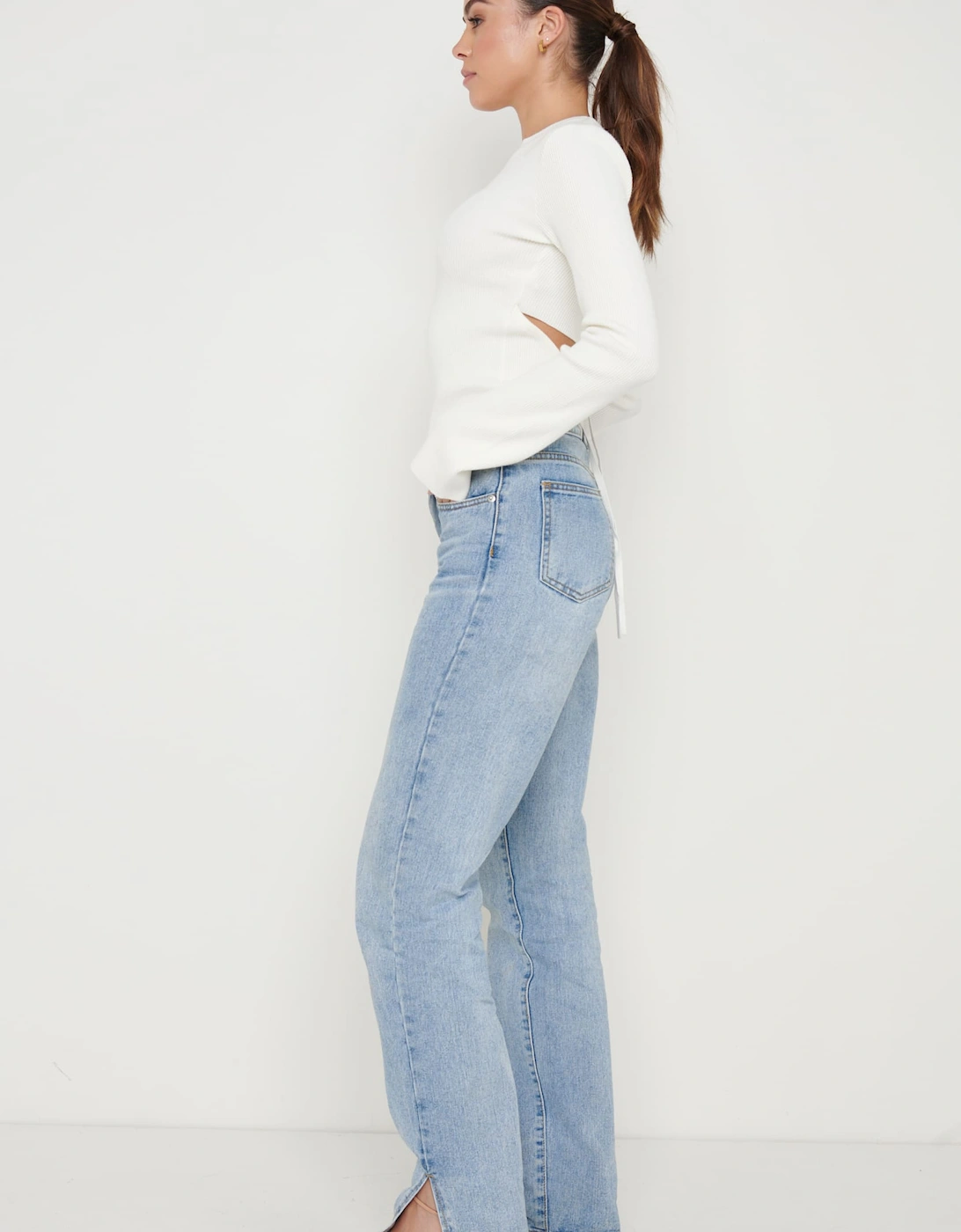 Jayla Tie Back Knit Top - Cream
