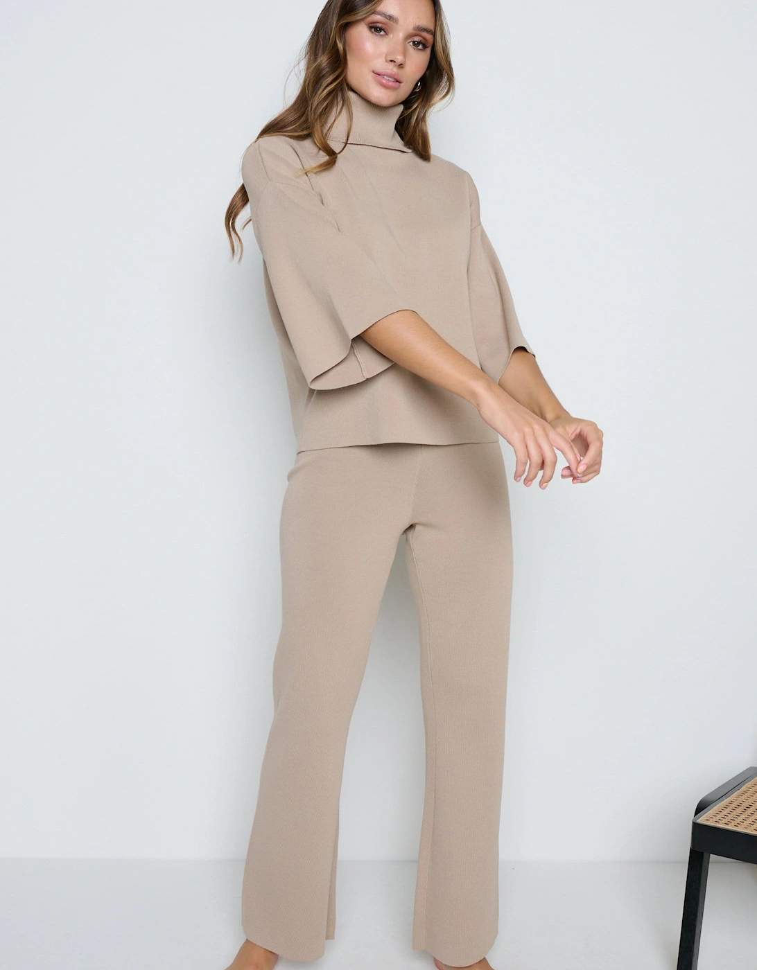 Hayden Kimono Sleeve Jumper - Beige