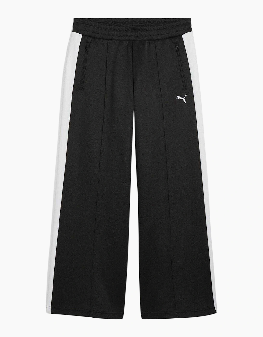 Puma Women's Black/Multi / T7 Open Hem Low Rise Joggers - Size: 12 Uk