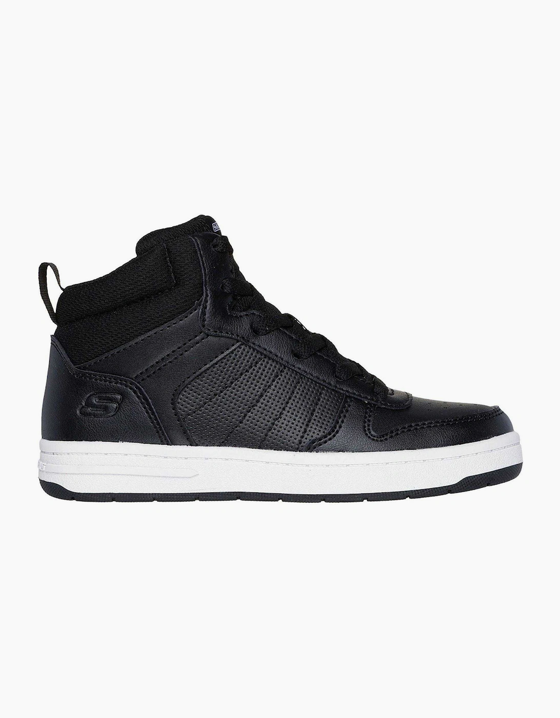 Skechers Girls Black/Multi 'S Childrens/ Smith Street High Top Trainers - Size: 2 Uk Kids