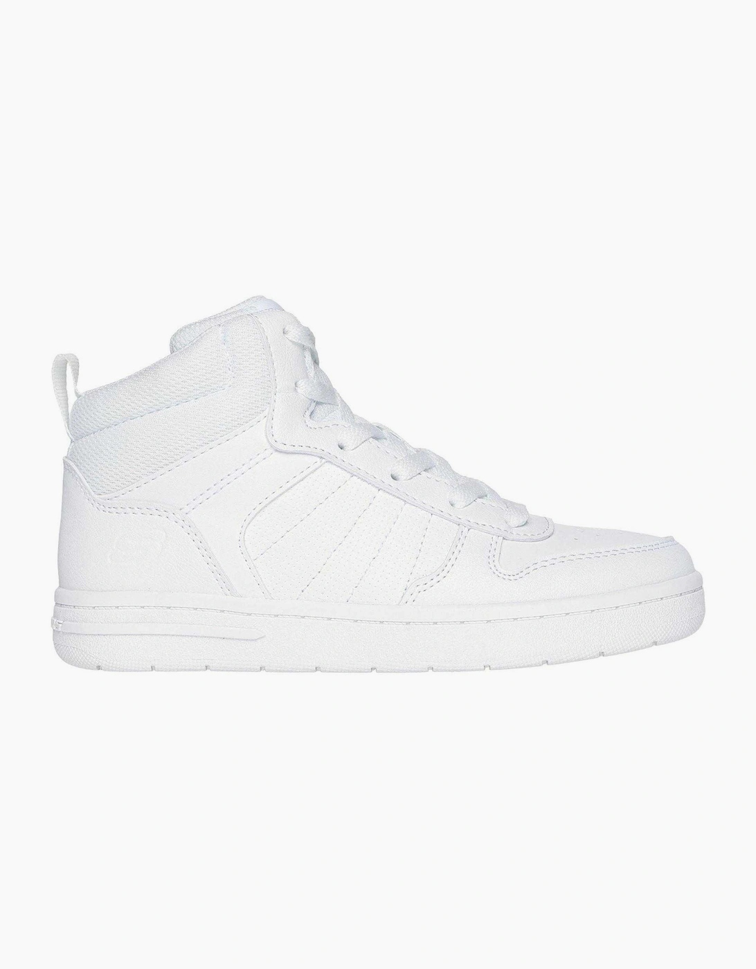 Skechers Girls White 'S Childrens/ Smith Street High Top Trainers - Size: 3 Uk Kids