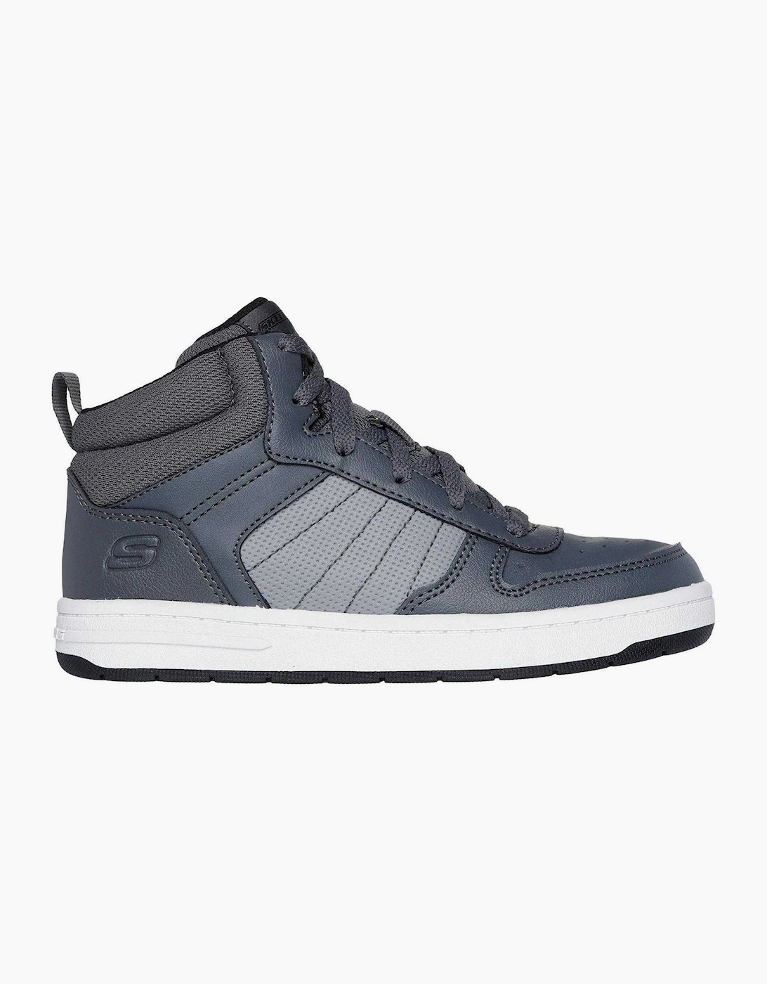 Skechers Girls Grey 'S Childrens/ Smith Street High Top Trainers - Size: 13.5 Kids