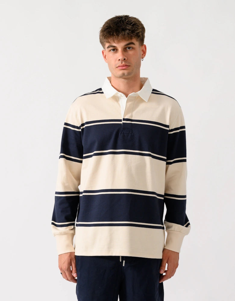 GANT Mens Striped Rugger - 433 Evening Blue