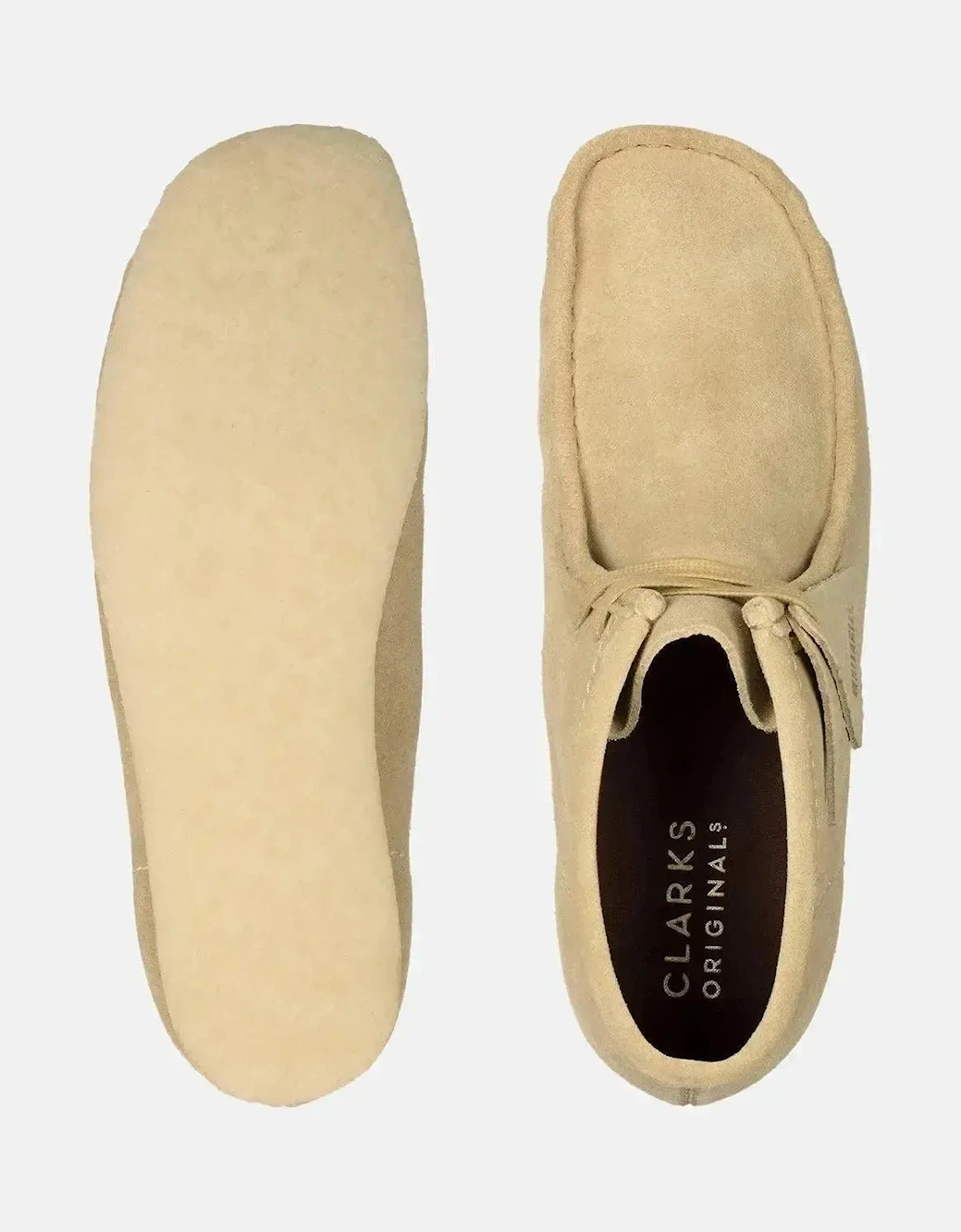 CLARKS ORIGINALS MENS WALLABEE BOOTS MAPLE SUEDE
