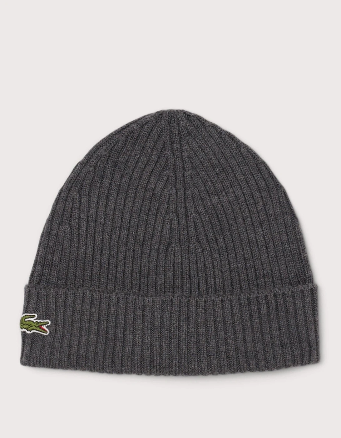 Rib Knit Brushed Wool Beanie