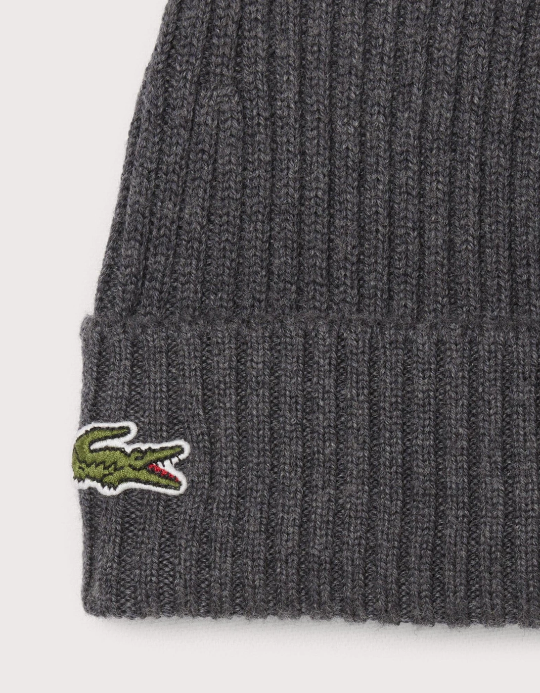 Rib Knit Brushed Wool Beanie