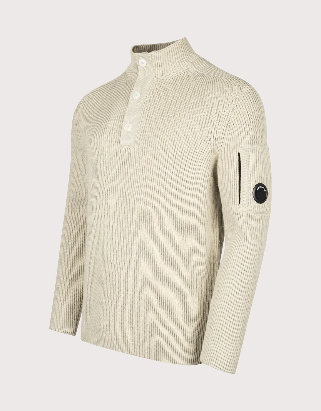 Full Rib Cotton Half Button Lens Jumper, 6 of 5