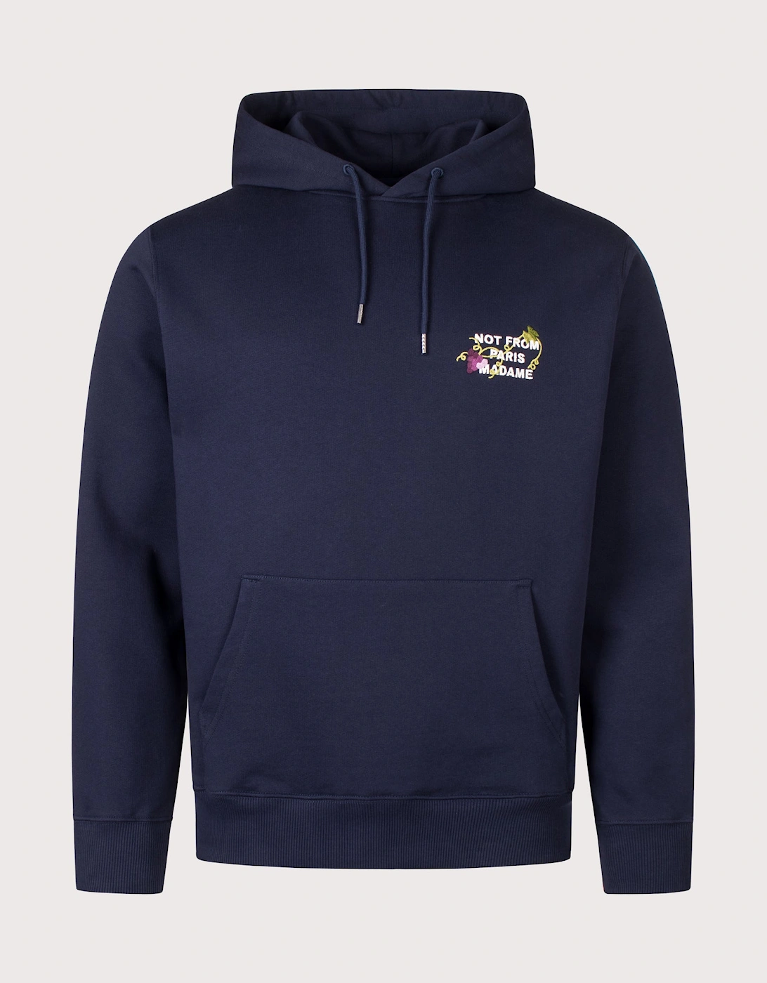 Relaxed Fit Vine Embroidered Slogan Hoodie
