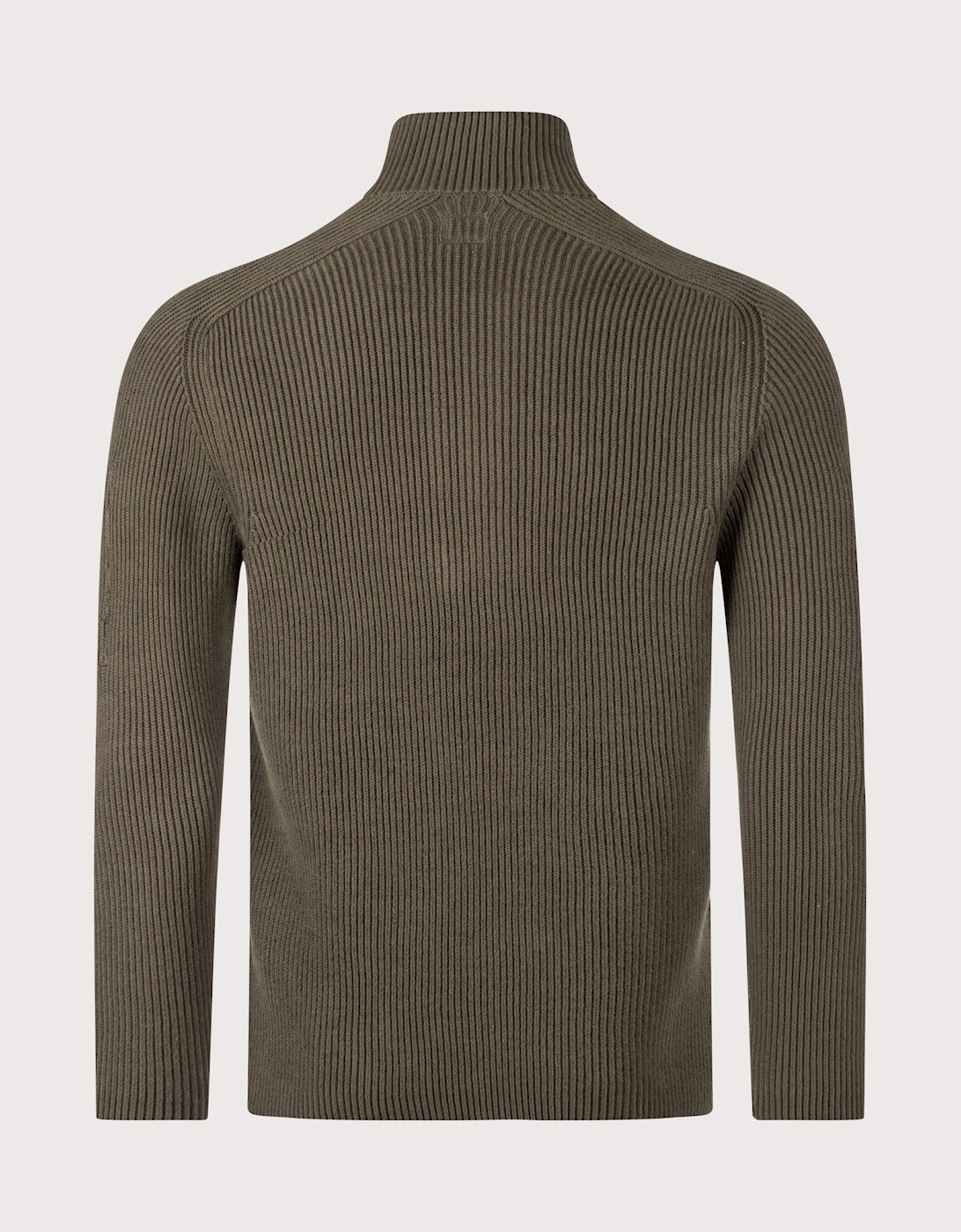 Full Rib Cotton Half Button Lens Jumper