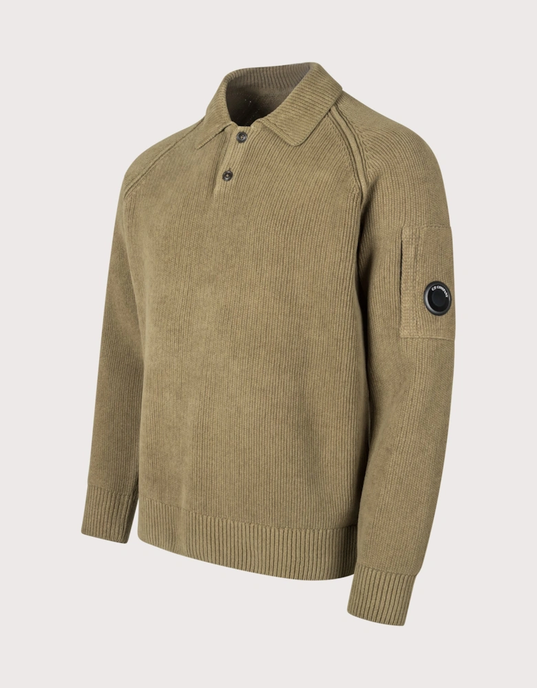 Chenille Cotton Polo Jumper