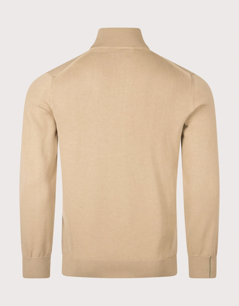 Regular Fit Quarter Zip Knit Jumper
