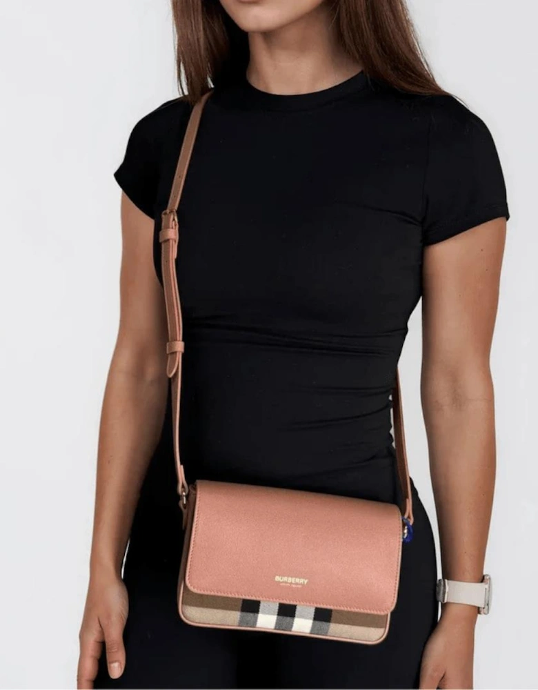 Burberry 'New Hampshire' Leather Shoulder Bag Dark Rosewood Pink