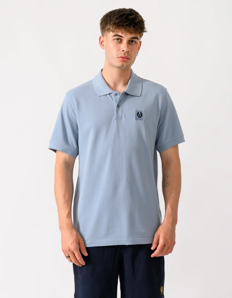 Belstaff Mens Logo Polo - Mist Blue