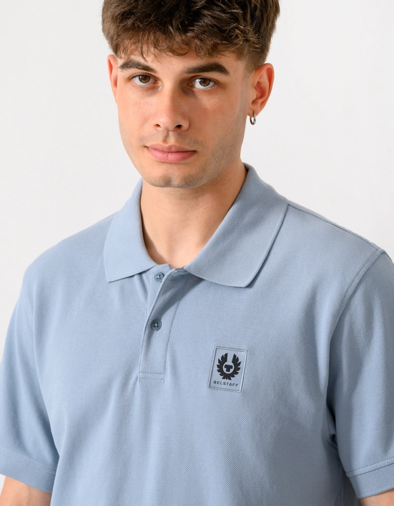 Belstaff Mens Logo Polo - Mist Blue