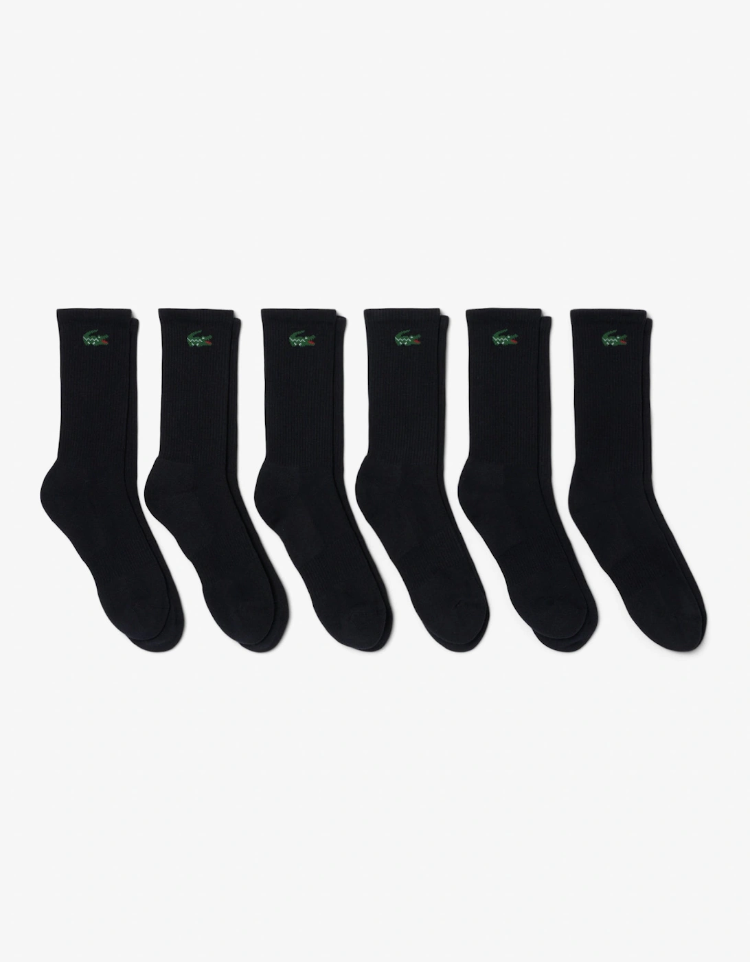 Lacoste 6-Pack Long Mens Sport Socks - Black 031