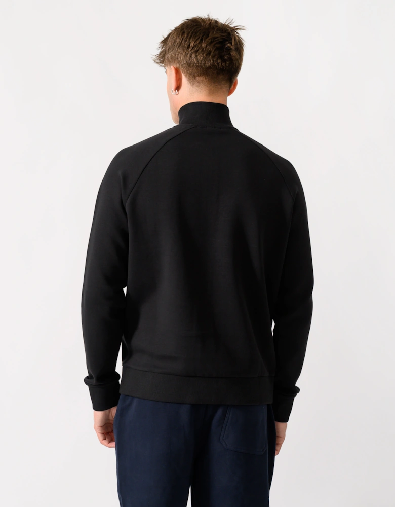 BOSS Green Sweat Mens 1/4 Zip Sweatshirt - Black 001
