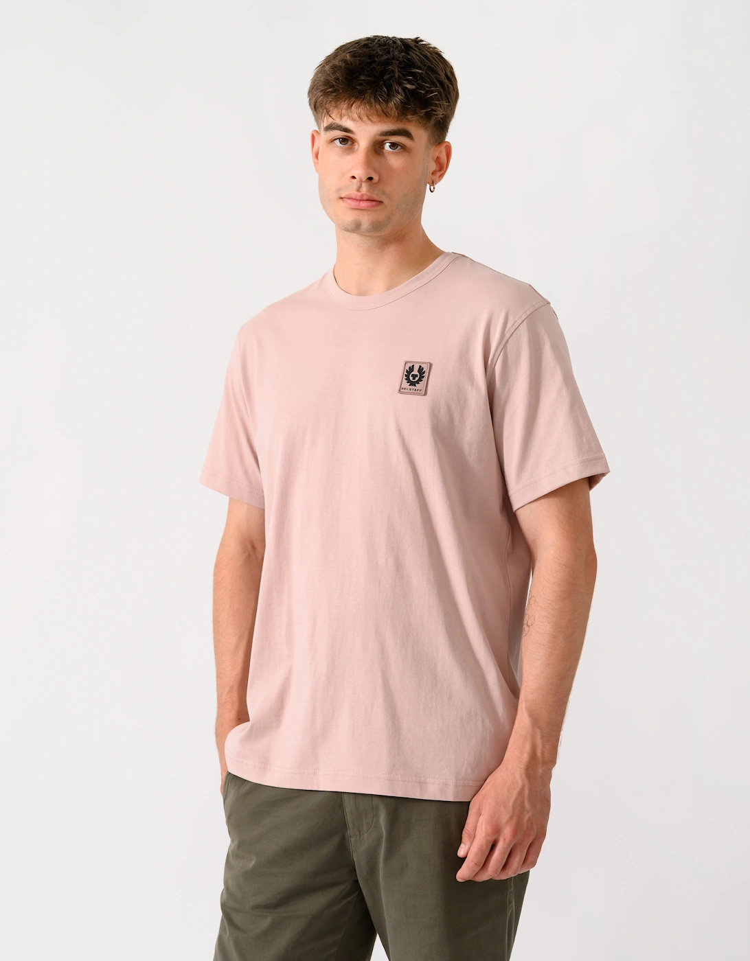 Belstaff Mens Icon Logo T-Shirt - Dusk Pink