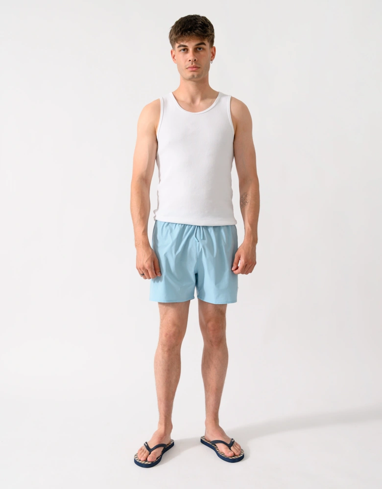 Emporio Armani Mens Swim Shorts with Eagle Logo - Sky