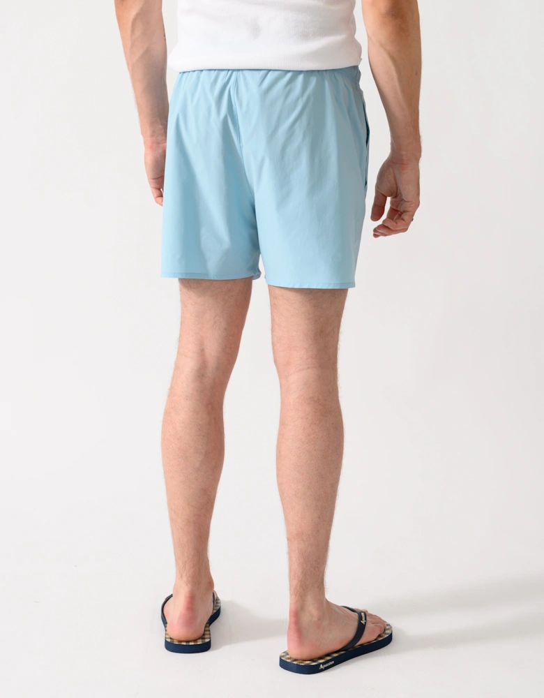 Emporio Armani Mens Swim Shorts with Eagle Logo - Sky