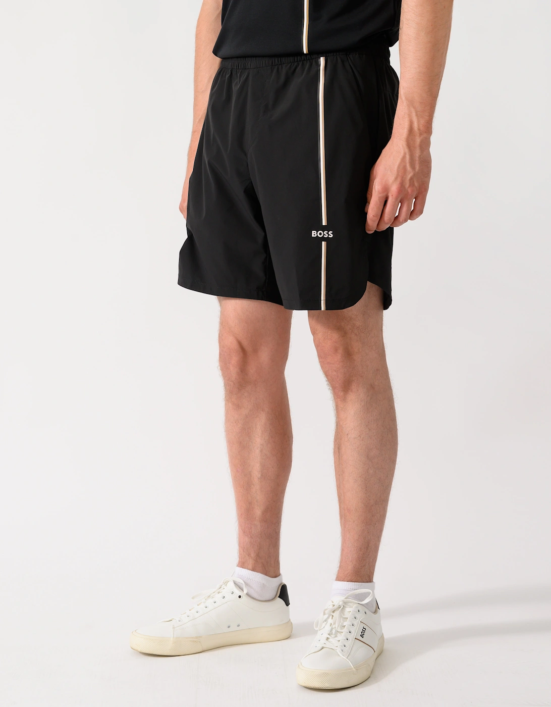 BOSS Green TOC Mens Active Tennis Shorts in Innovative NOVA Fabric - Black 001, 5 of 4