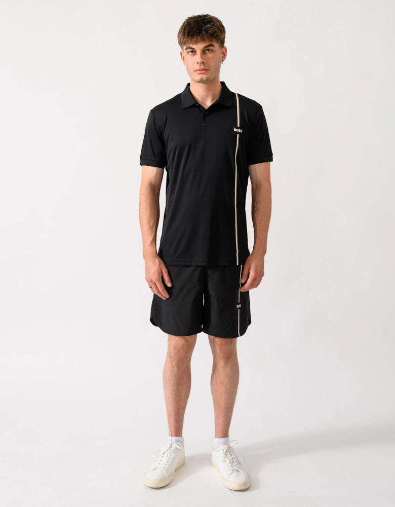 BOSS Green TOC Mens Active Tennis Shorts in Innovative NOVA Fabric - Black 001