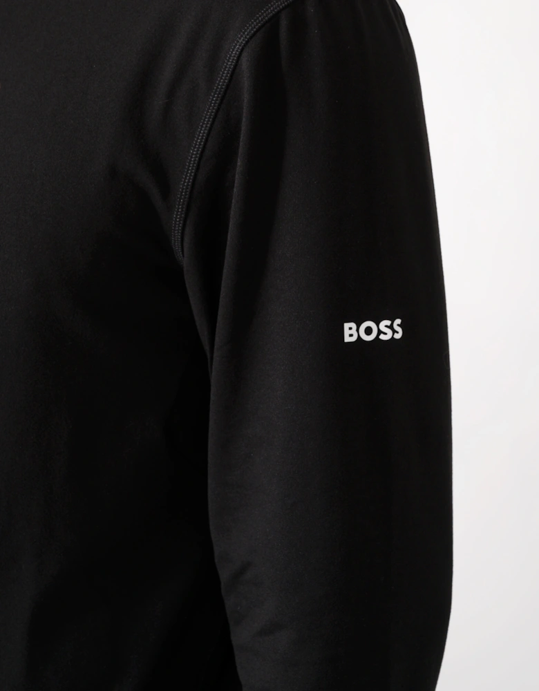 BOSS Green SW Active Mens Quarter Zip Sweatshirt - Black 001
