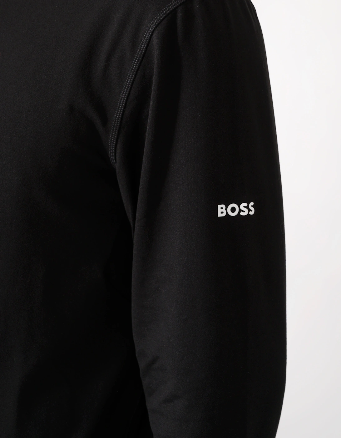 BOSS Green SW Active Mens Quarter Zip Sweatshirt - Black 001