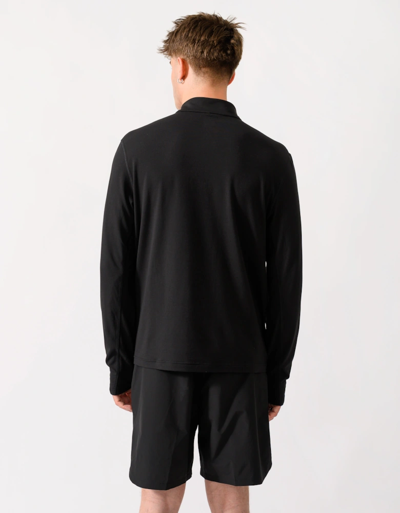 BOSS Green SW Active Mens Quarter Zip Sweatshirt - Black 001