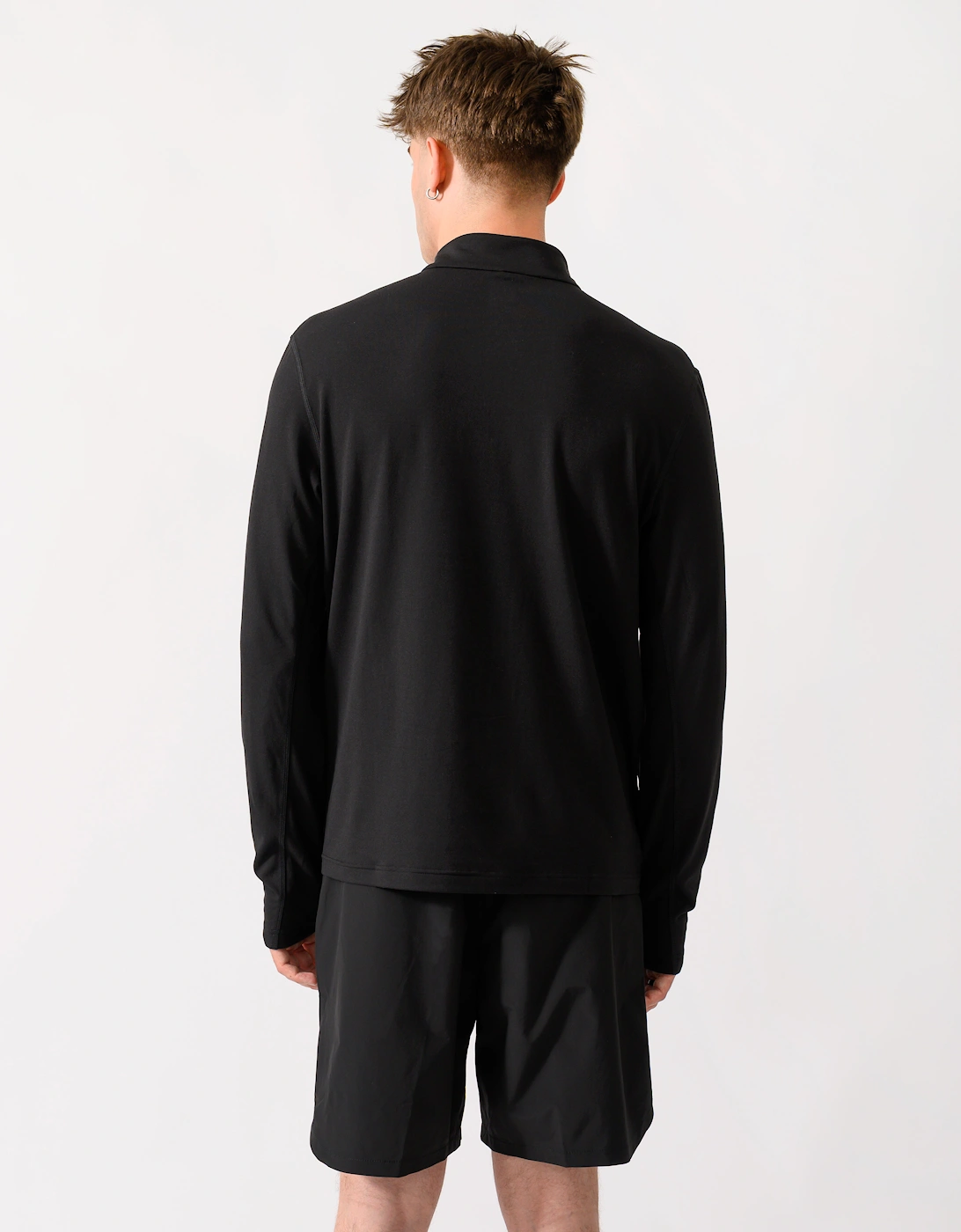 BOSS Green SW Active Mens Quarter Zip Sweatshirt - Black 001