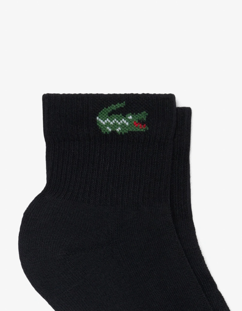 Lacoste 6-Pack Mid-Length Mens Sport Socks - Black 031