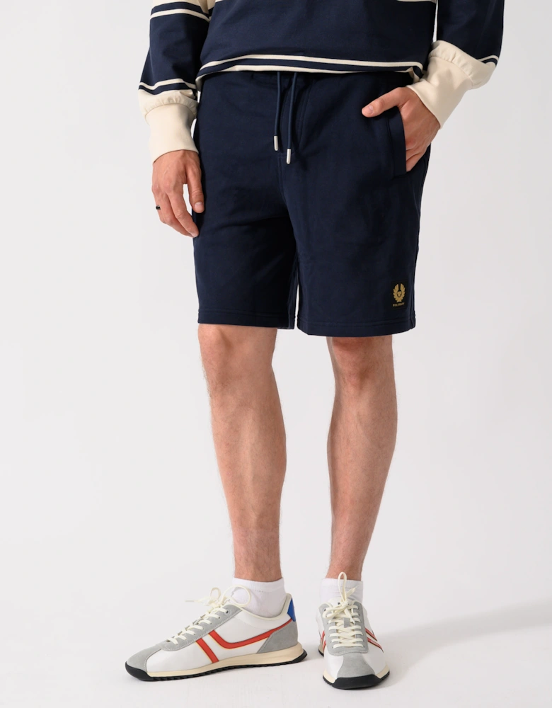 Belstaff Mens Logo Sweatshorts - Dark Ink