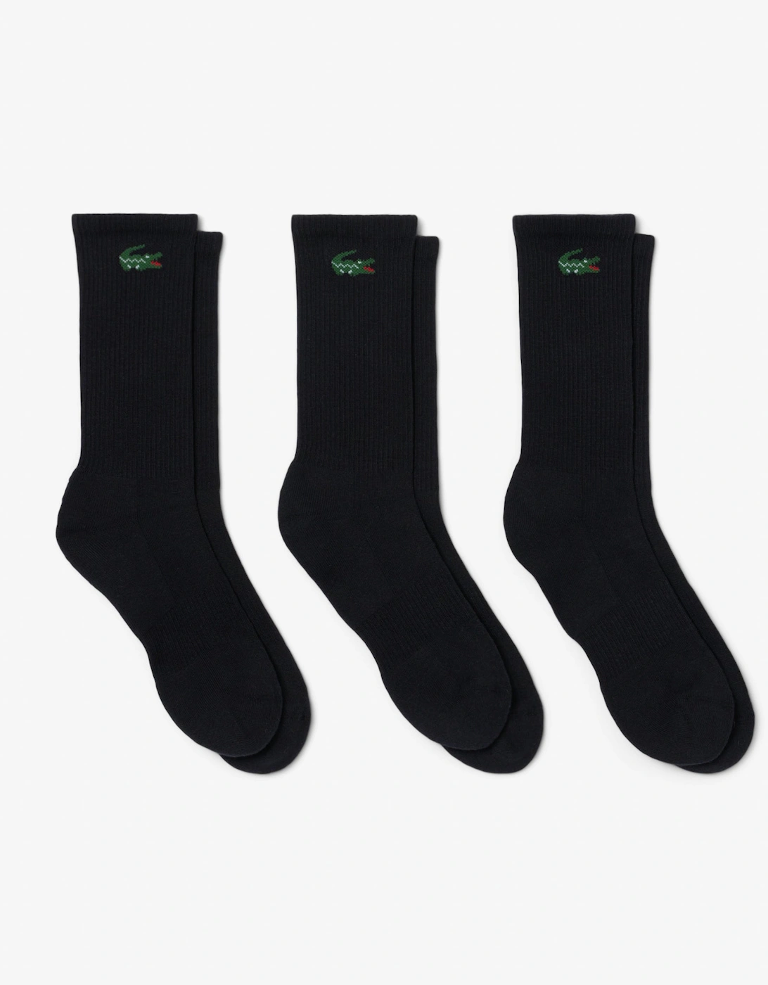 Lacoste 3-Pack Long Mens Sport Socks - Black 031
