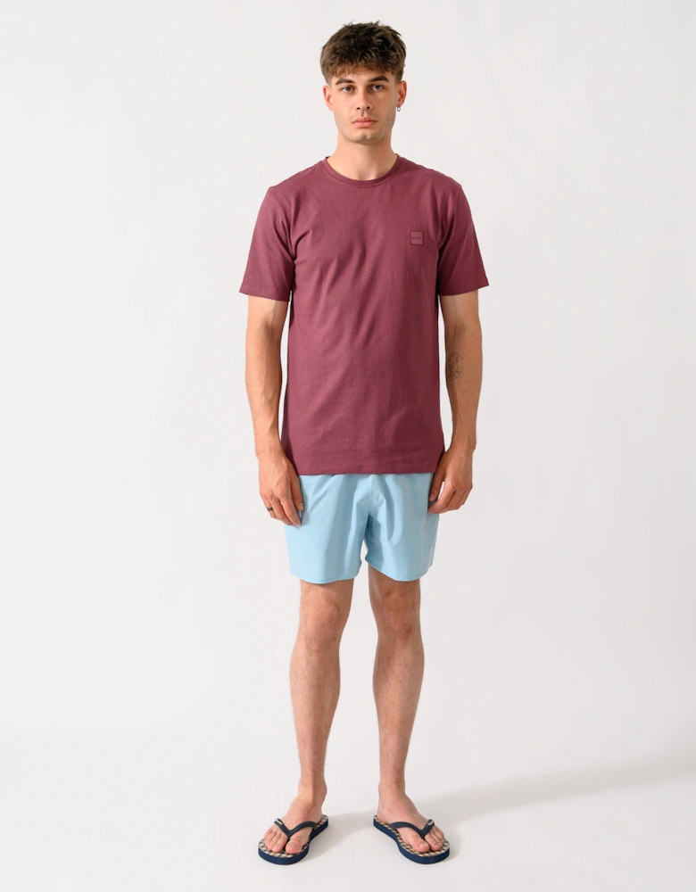 BOSS Orange Tales Mens Cotton-Jersey T-shirt With Logo Patch - Medium Red 618