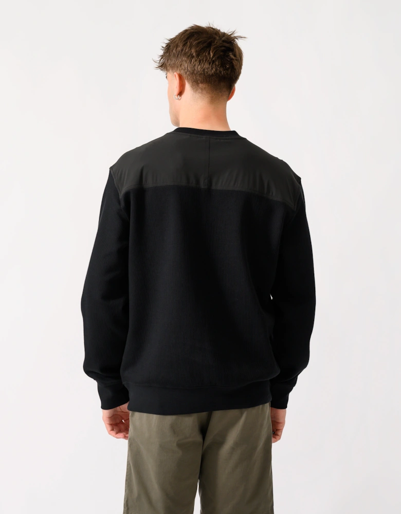 BOSS Orange We Urban Mens Crew Neck Sweatshirt with Pocket - Black 001