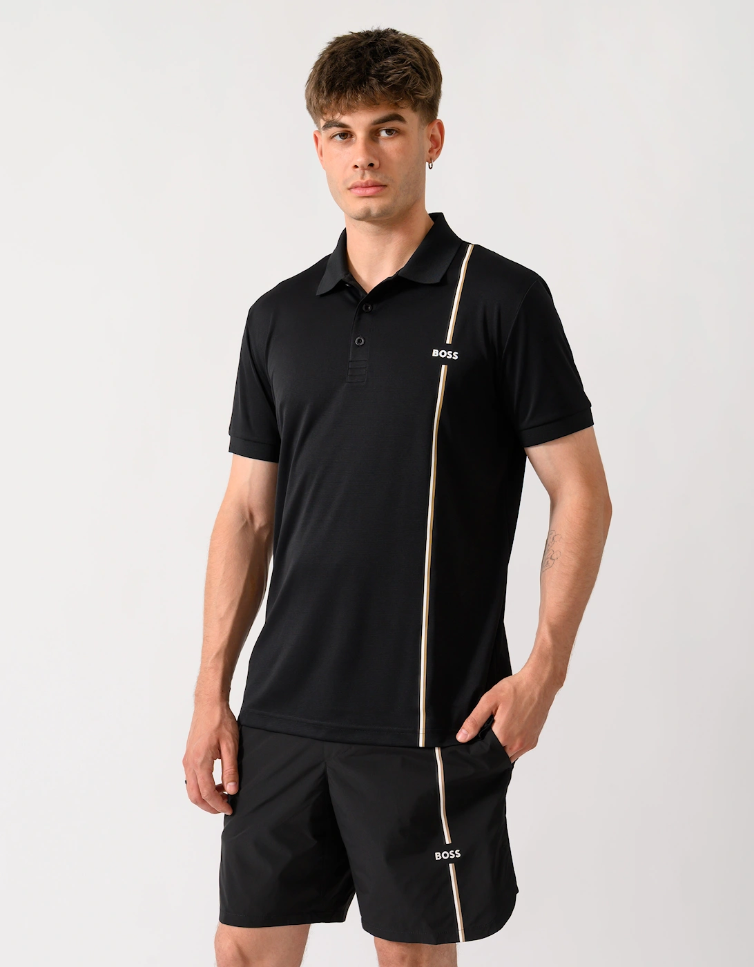 BOSS Green TOC Game Mens Polo Shirt - Black 001