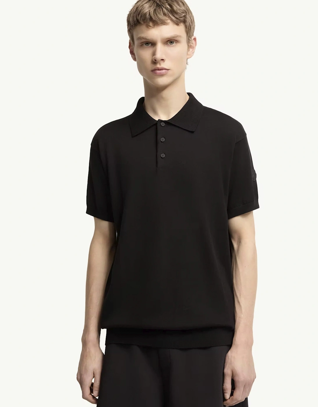 Knitted Polo Shirt Black