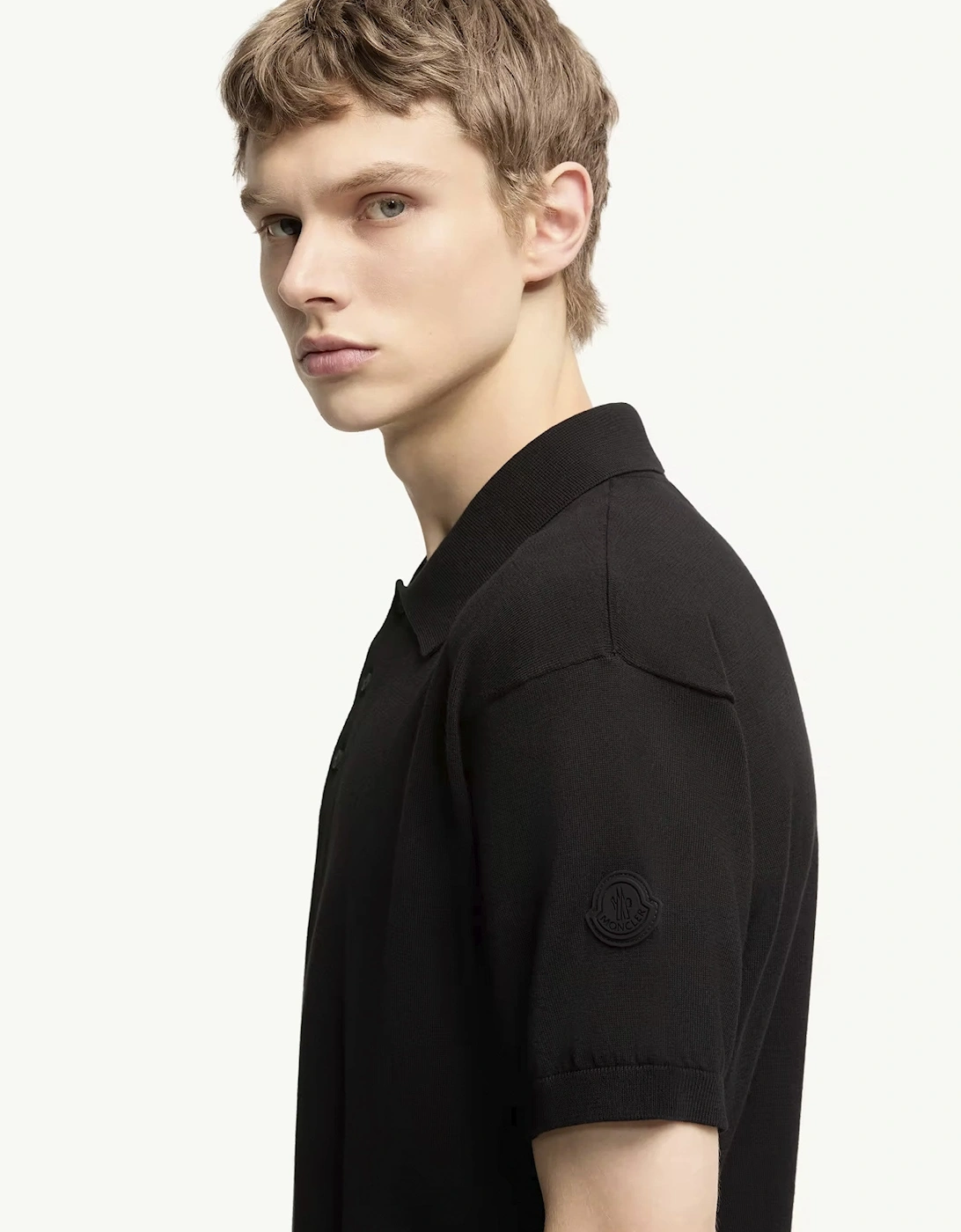Knitted Polo Shirt Black