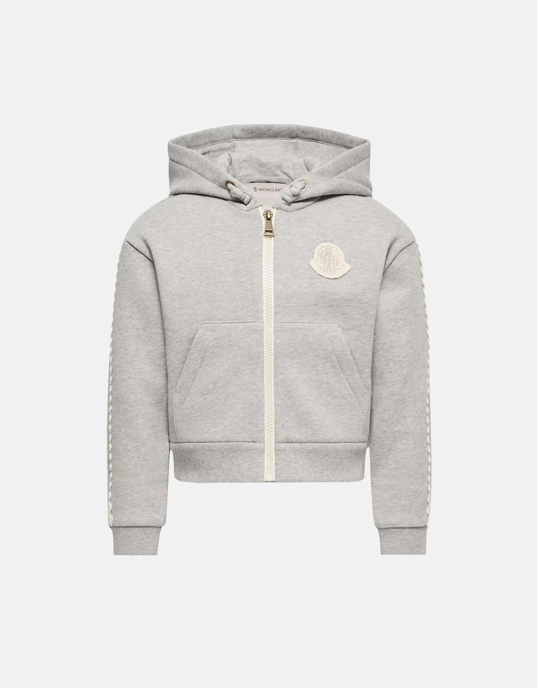 Kids Zip Thru Hooded Top Grey, 5 of 4