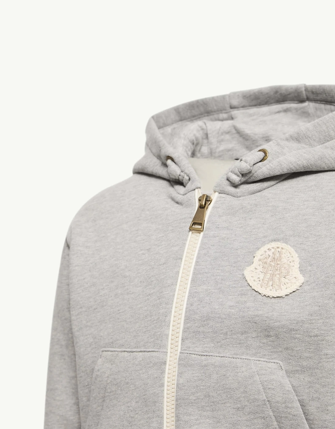 Kids Zip Thru Hooded Top Grey