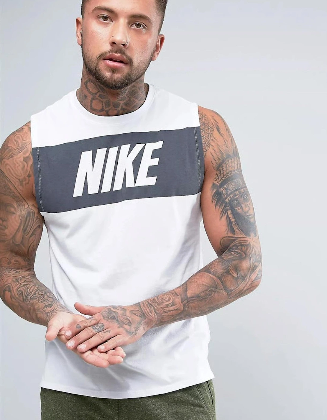Nike Men's Retro Logo Vest in White