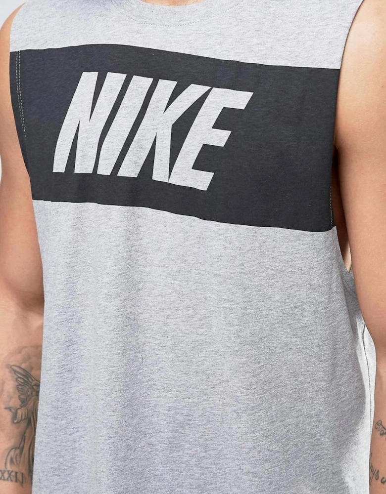 Nike Men's Retro Logo Vest in Grey
