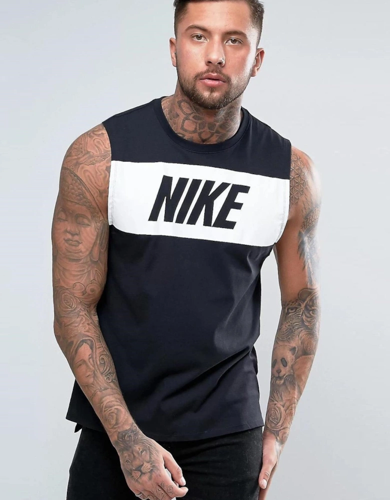 Nike Men's Retro Logo Vest in Black