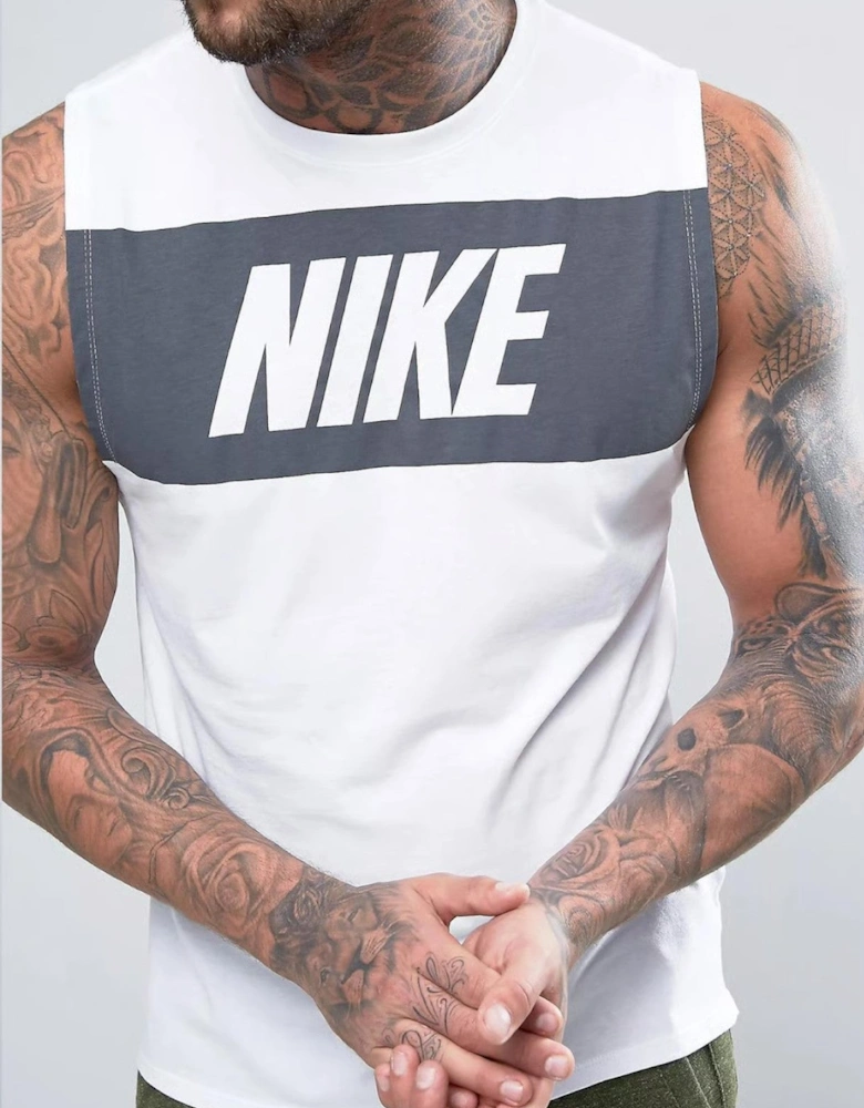 Nike Men's Retro Logo Vest in White