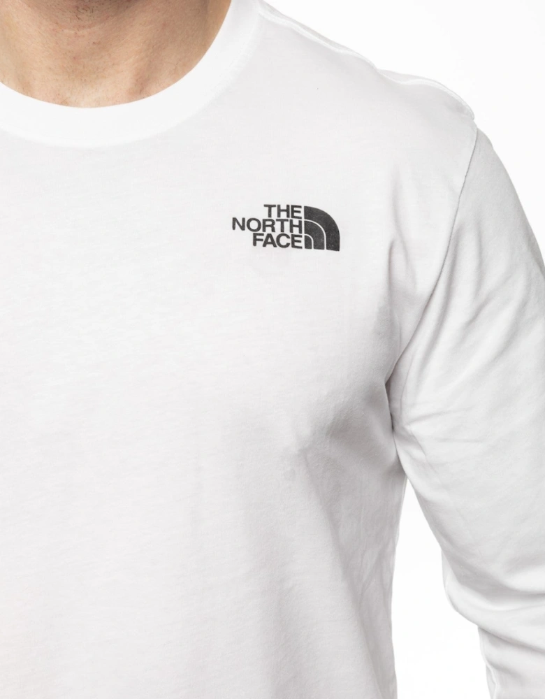 The North Face Mens Long Sleeve Easy T-shirt in White