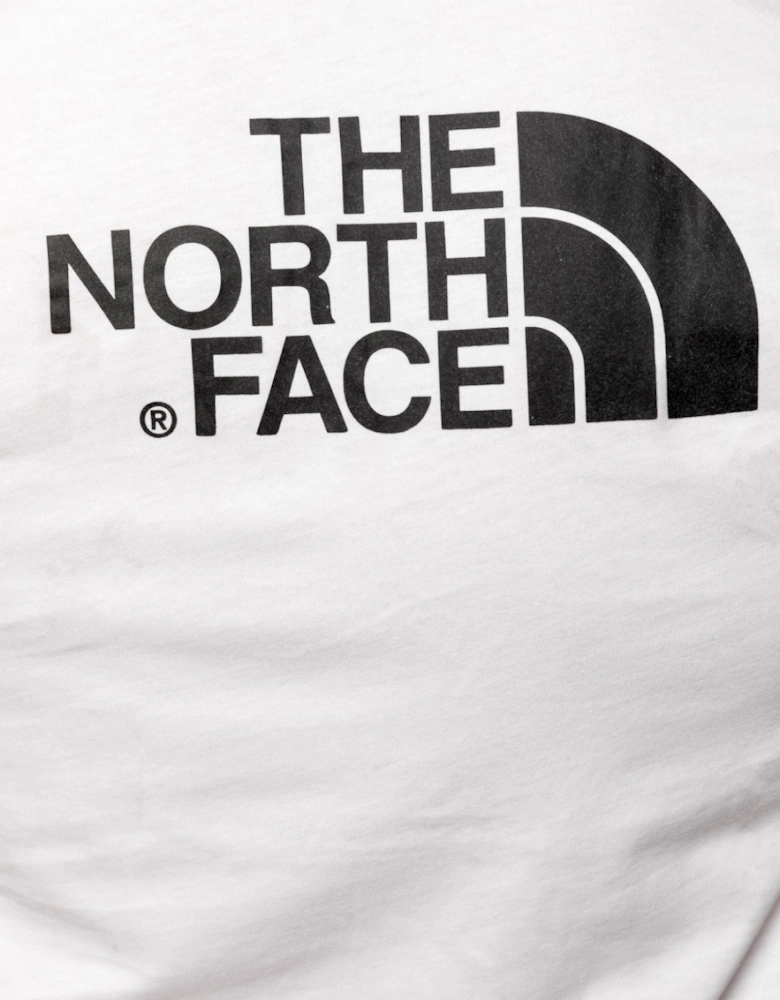 The North Face Mens Long Sleeve Easy T-shirt in White