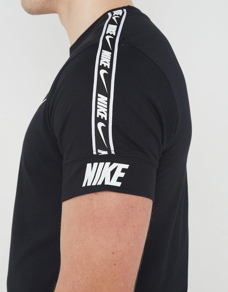Nike Mens NSW Repeat T Shirt in Black White